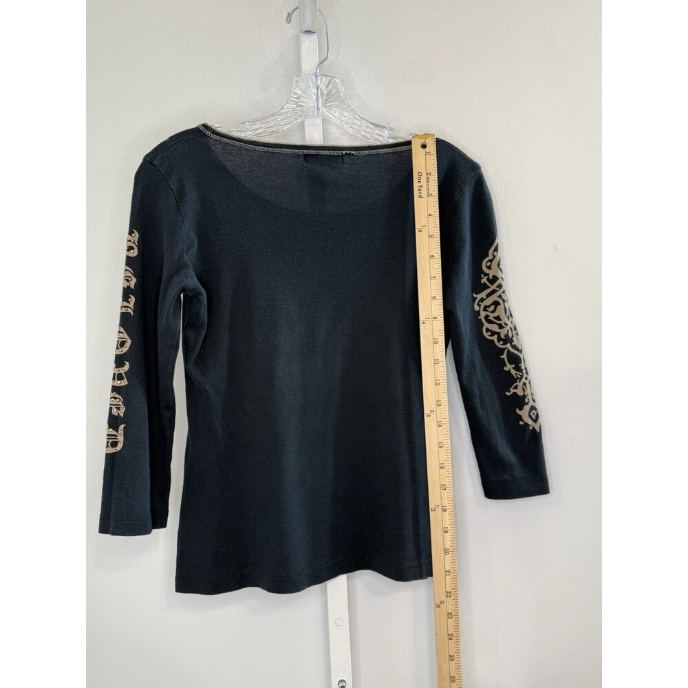 Sugar Vanilla Los Angeles Beloved Burnout Top PM Rhinestone Gothic Y2K USA - Picture 4 of 8